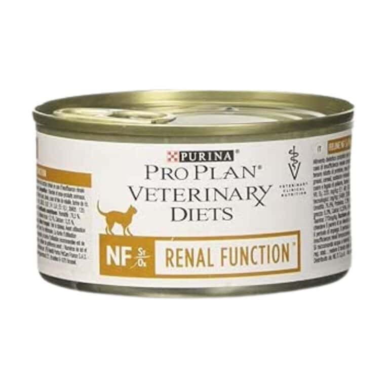 Alimento húmedo en mousse para gatos con enfermedad renal crónica. Pro Plan NF Felino 195 g, fórmula baja en proteínas y fósforo. Textura suave, alta palatabilidad.