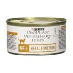Alimento húmedo en mousse para gatos con enfermedad renal crónica. Pro Plan NF Felino 195 g, fórmula baja en proteínas y fósforo. Textura suave, alta palatabilidad.