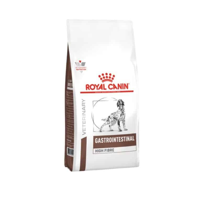 Royal Canin GI High Fibre 2kg para perros con sensibilidad digestiva. Alta fibra, digestión saludable, control de peso y bienestar gastrointestinal a largo plazo.