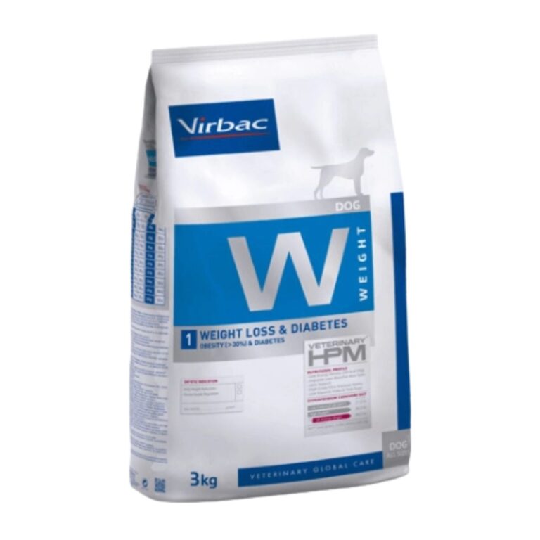 Virbac Weight Loss & Diabetes 3 kg es un pienso dietético para perros con obesidad o diabetes. Baja carga calórica, bajo índice glucémico y alta saciedad para una salud metabólica equilibrada.