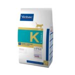 Virbac K1 Kidney Support 1.5 kg es un pienso para gatos con enfermedad renal. Bajo en fósforo, proteínas restringidas, EPA+DHA y alta palatabilidad para cuidar la salud renal felina.