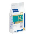 Virbac HPM K1 Kidney Support 3 kg es un pienso para gatos con enfermedad renal. Bajo en fósforo, altamente palatable y con EPA+DHA para mejorar la salud renal felina.