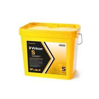 Virkon S 2,5 kg: desinfectante viricida eficaz contra virus, bacterias y hongos. Limpia y desinfecta en una sola operación. Ideal para animales domésticos y de producción.