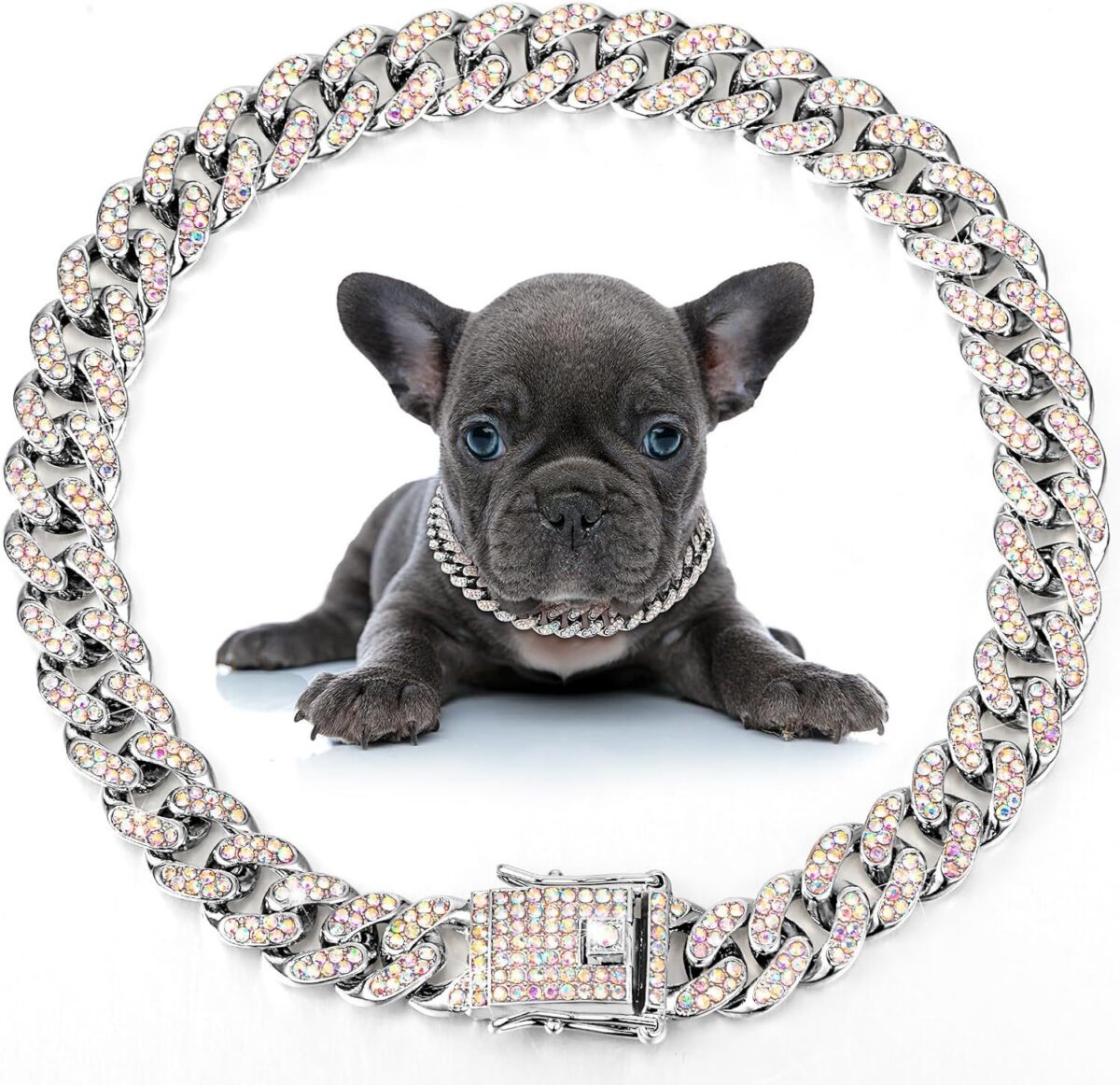 Collar para Perros y Gatos – Collar Joya Elegante con Cadena Metálica - Imagen 5